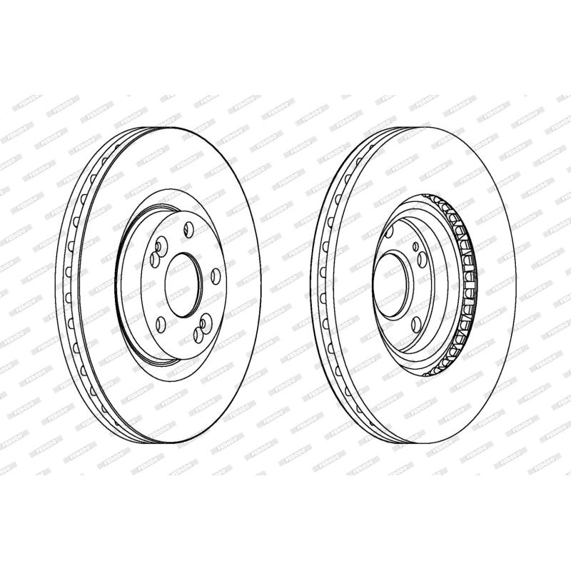 Jeu de 2 disques de frein avant FERODO DDF1139 - Visuel 1