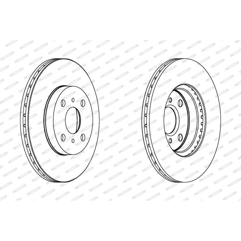 Jeu de 2 disques de frein avant FERODO DDF1149C - Visuel 1