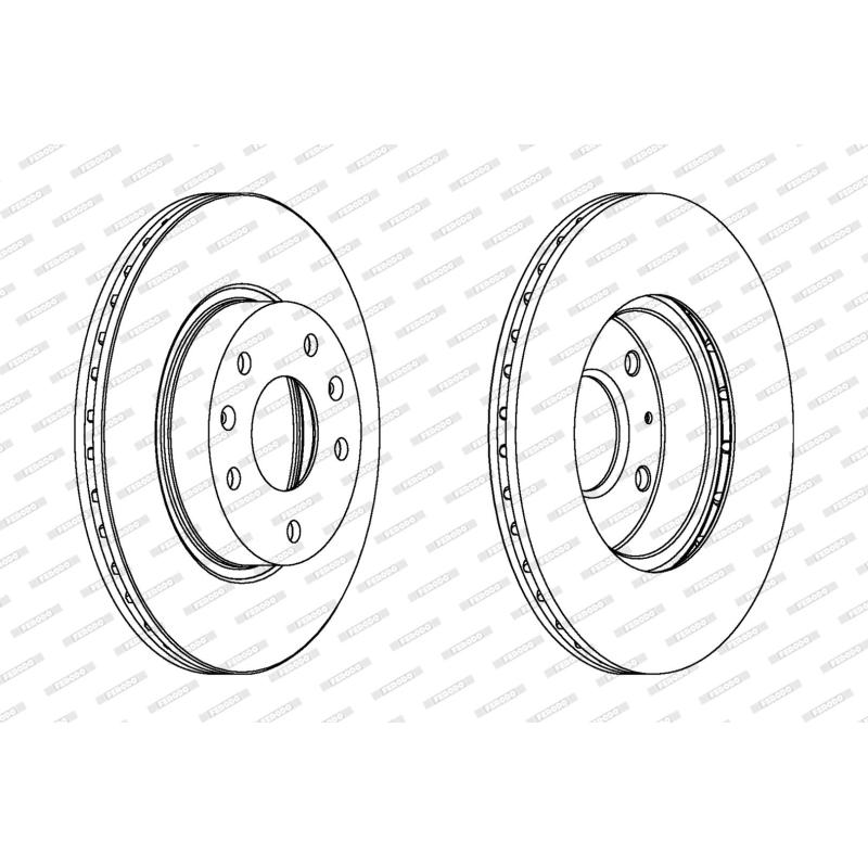 Jeu de 2 disques de frein avant FERODO DDF1151 - Visuel 1