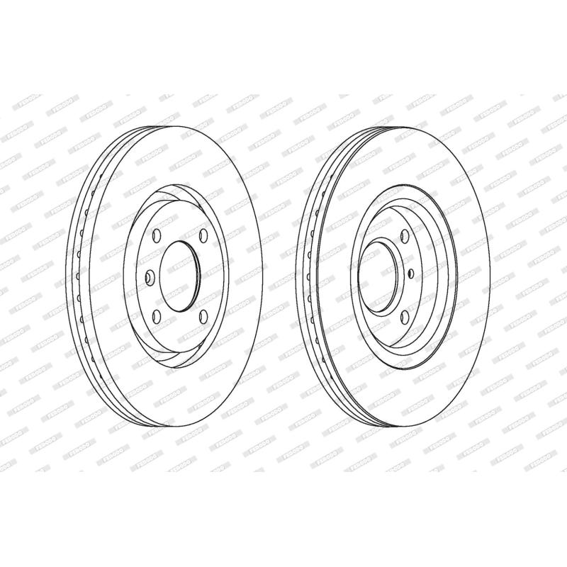 Jeu de 2 disques de frein avant FERODO DDF1152 - Visuel 1