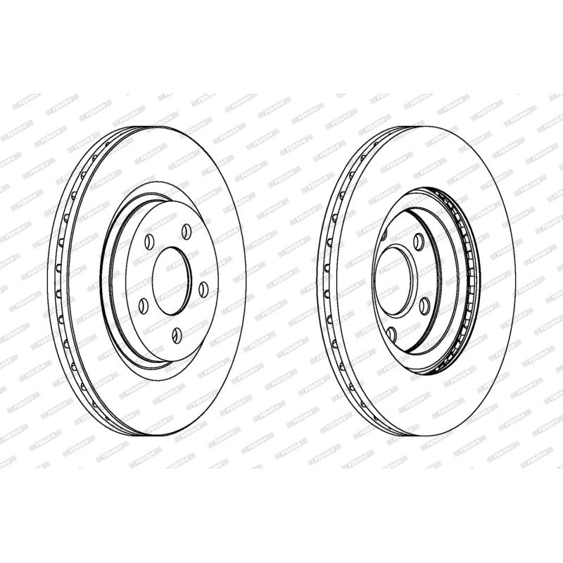 Jeu de 2 disques de frein avant FERODO DDF1153 - Visuel 1