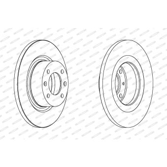 Jeu de 2 disques de frein arrière FERODO OEM E169143