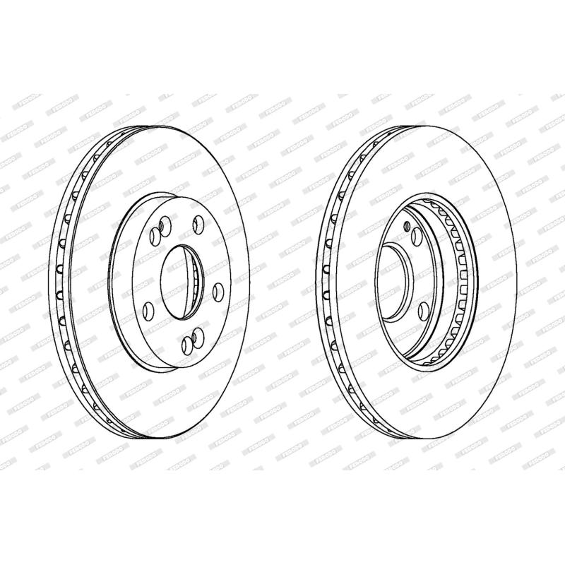 Jeu de 2 disques de frein avant FERODO DDF1167 - Visuel 1