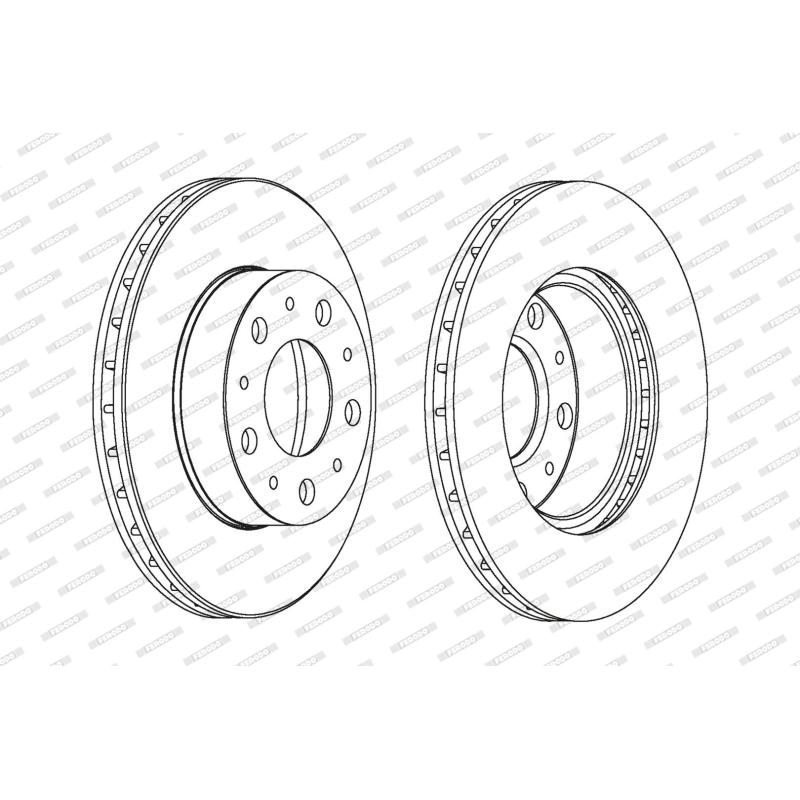 Jeu de 2 disques de frein avant FERODO DDF1171 - Visuel 1