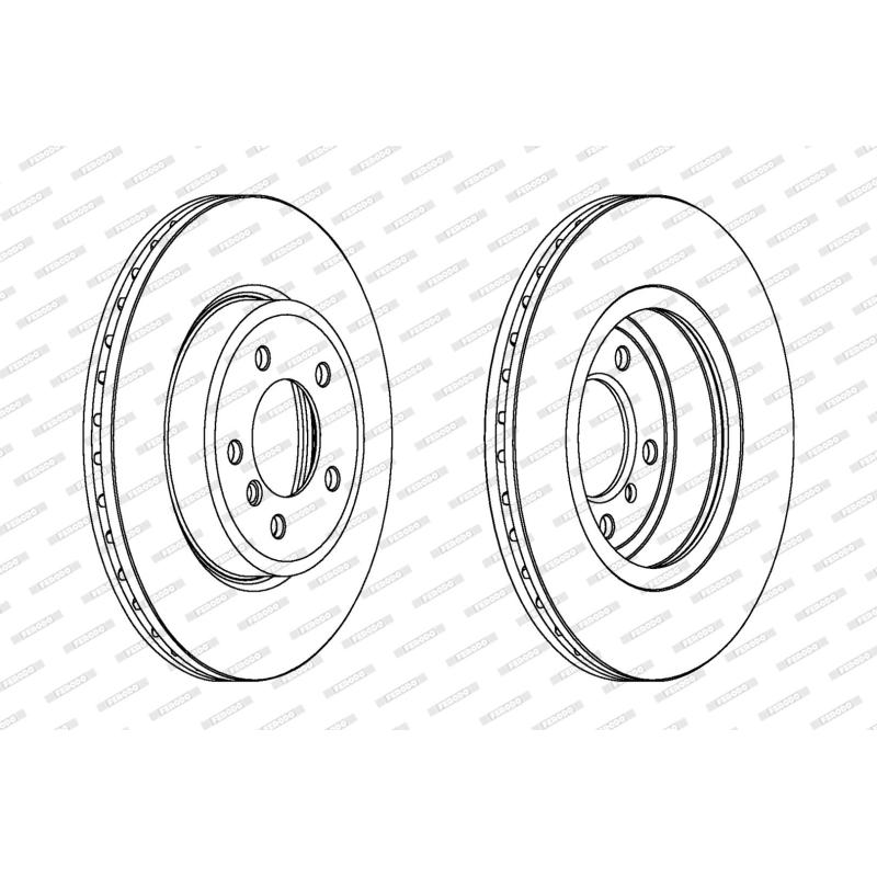 Jeu de 2 disques de frein avant FERODO DDF1174C-1 - Visuel 1