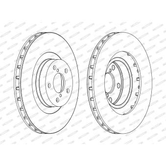 Jeu de 2 disques de frein avant FERODO DDF1175C pour SUBARU OUTBACK 2.0 D - 150cv