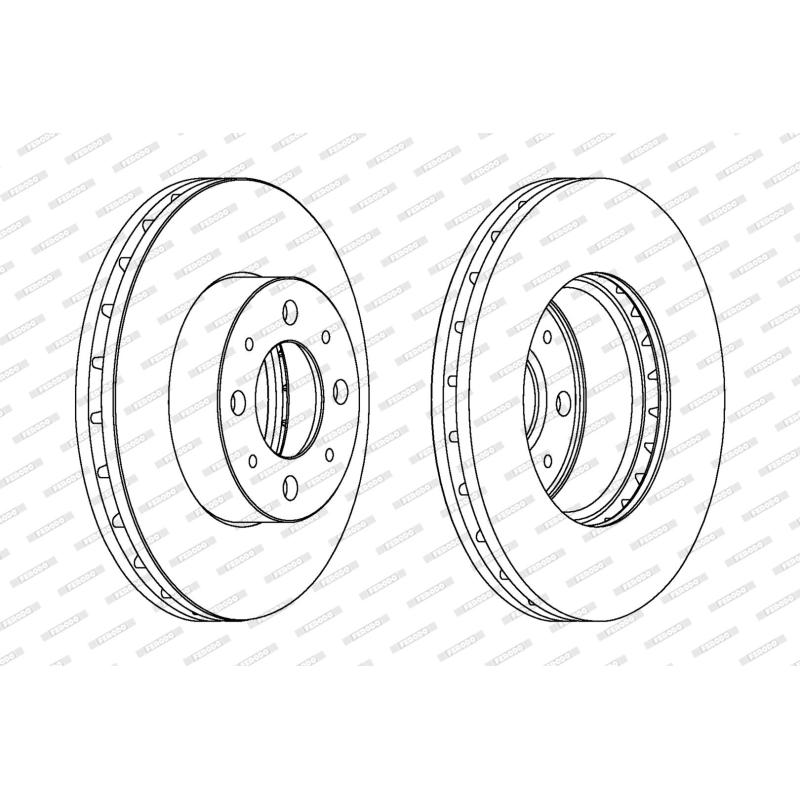 Jeu de 2 disques de frein avant FERODO DDF1179C - Visuel 1