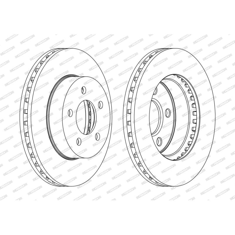 Jeu de 2 disques de frein avant FERODO DDF1184C - Visuel 1