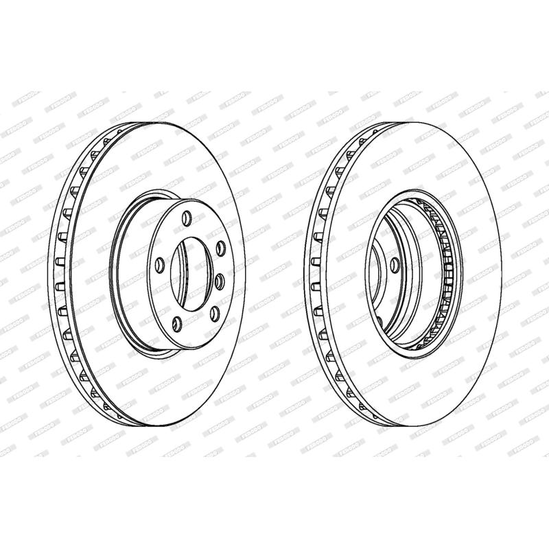 Jeu de 2 disques de frein avant FERODO DDF1202C-1 - Visuel 1
