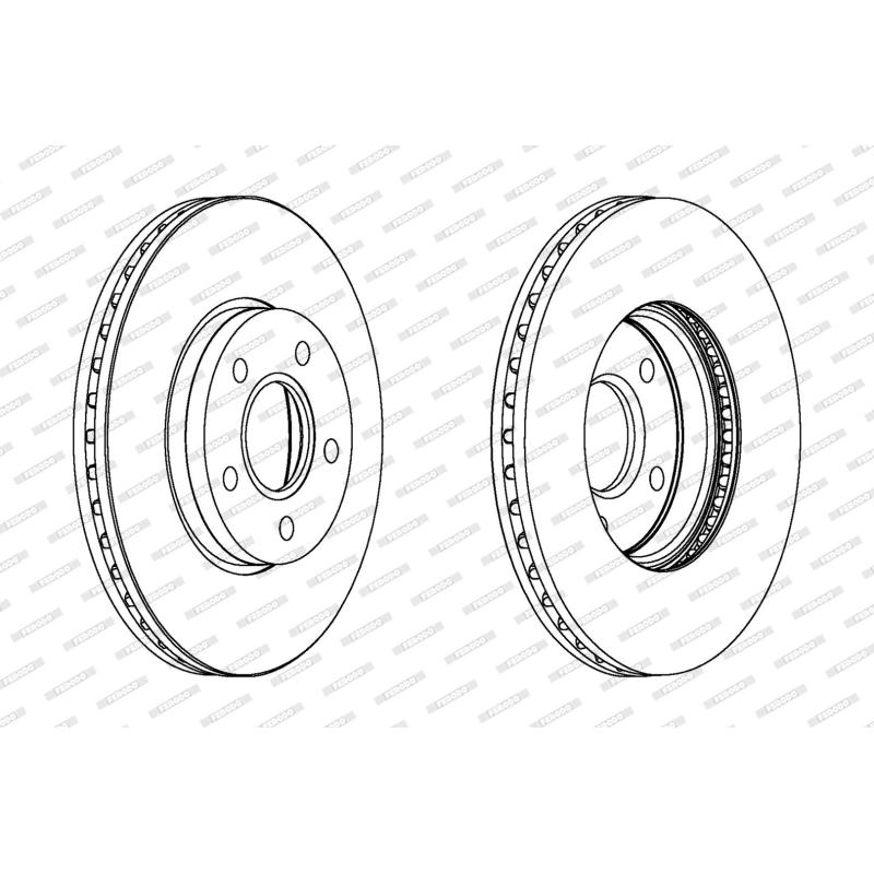 Jeu de 2 disques de frein avant FERODO DDF1222C - Visuel 1
