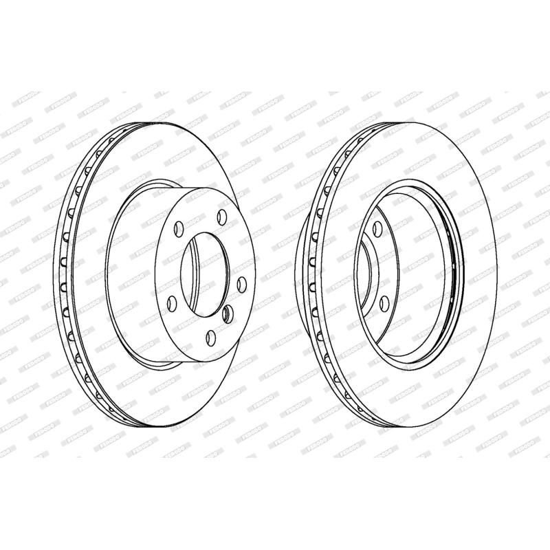 Jeu de 2 disques de frein avant FERODO DDF1228 - Visuel 1