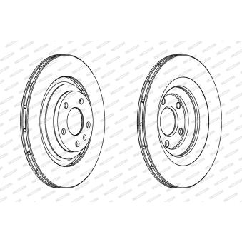 Jeu de 2 disques de frein arrière FERODO [DDF1240C]