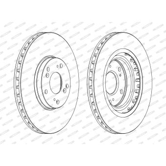 Jeu de 2 disques de frein avant FERODO OEM 45251S6MA10