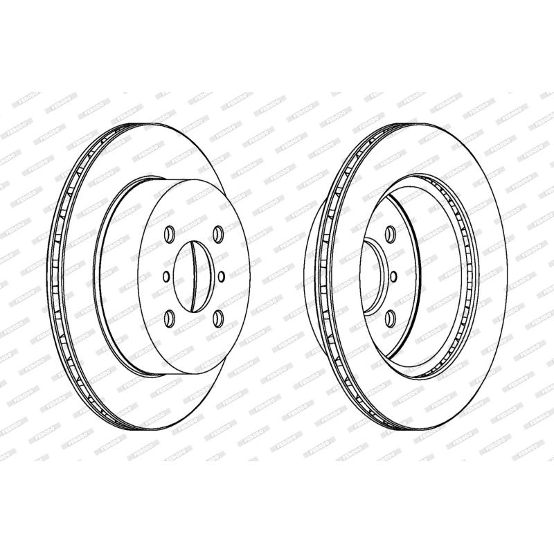 Jeu de 2 disques de frein avant FERODO DDF1287 - Visuel 1