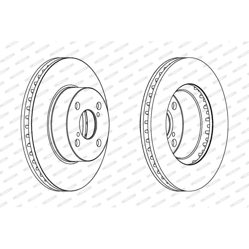 Jeu de 2 disques de frein avant FERODO DDF1294C - Visuel 1