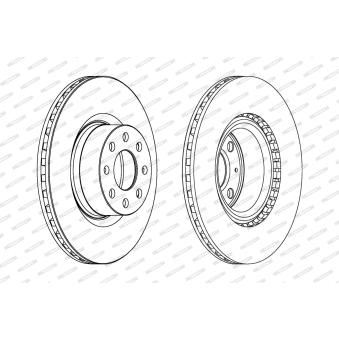 Jeu de 2 disques de frein avant FERODO [DDF1298C]
