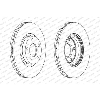 Jeu de 2 disques de frein avant FERODO OEM C26Y3325XC