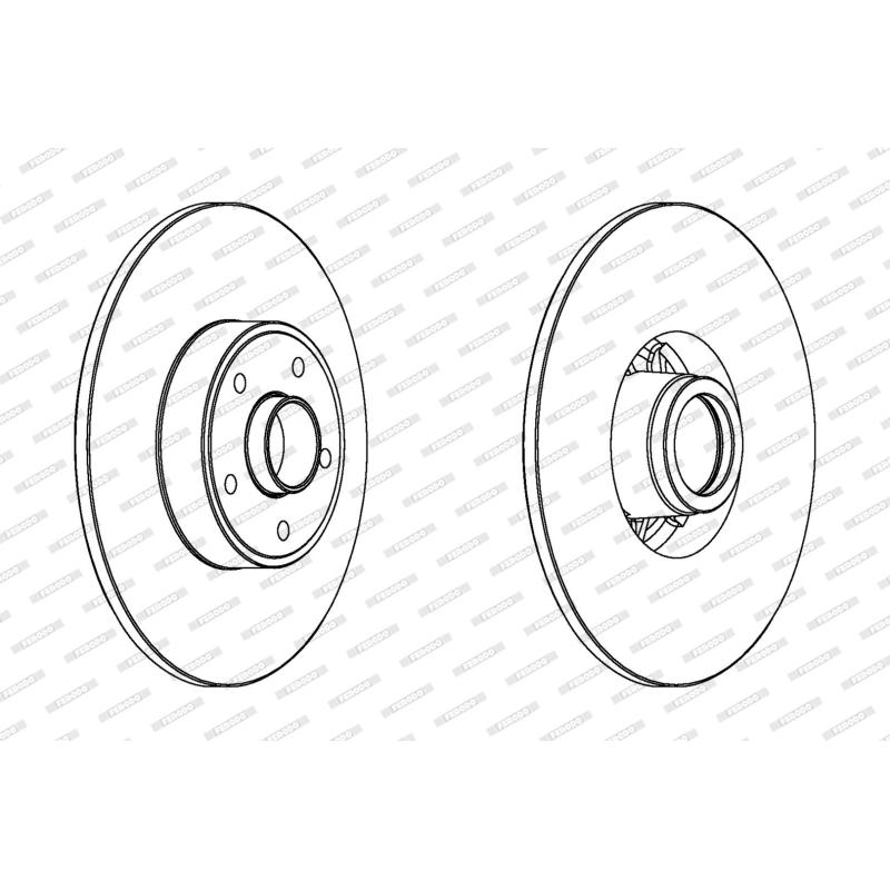 Jeu de 2 disques de frein arrière FERODO DDF1386C-1 - Visuel 1