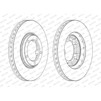 Jeu de 2 disques de frein avant FERODO OEM 581294A100