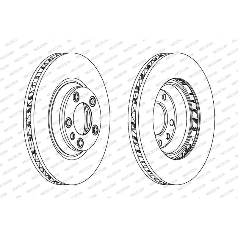 Disque de frein avant droit FERODO DDF1408RC-1 - Visuel 1
