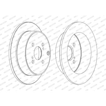 Jeu de 2 disques de frein arrière FERODO [DDF1409C]