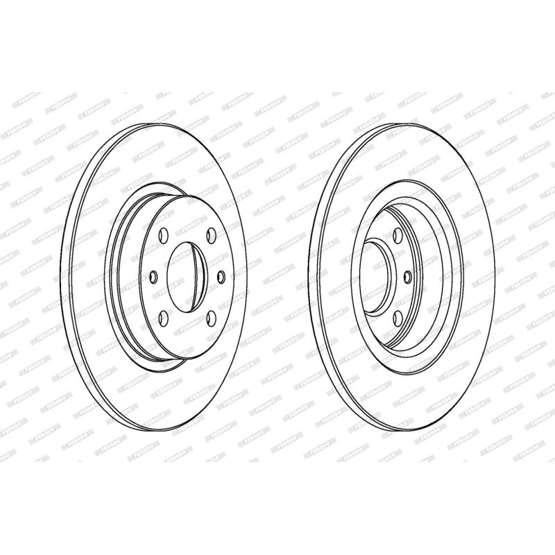 Jeu de 2 disques de frein avant FERODO DDF141C - Visuel 1