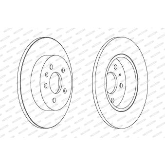 Jeu de 2 disques de frein arrière FERODO [DDF1423C]