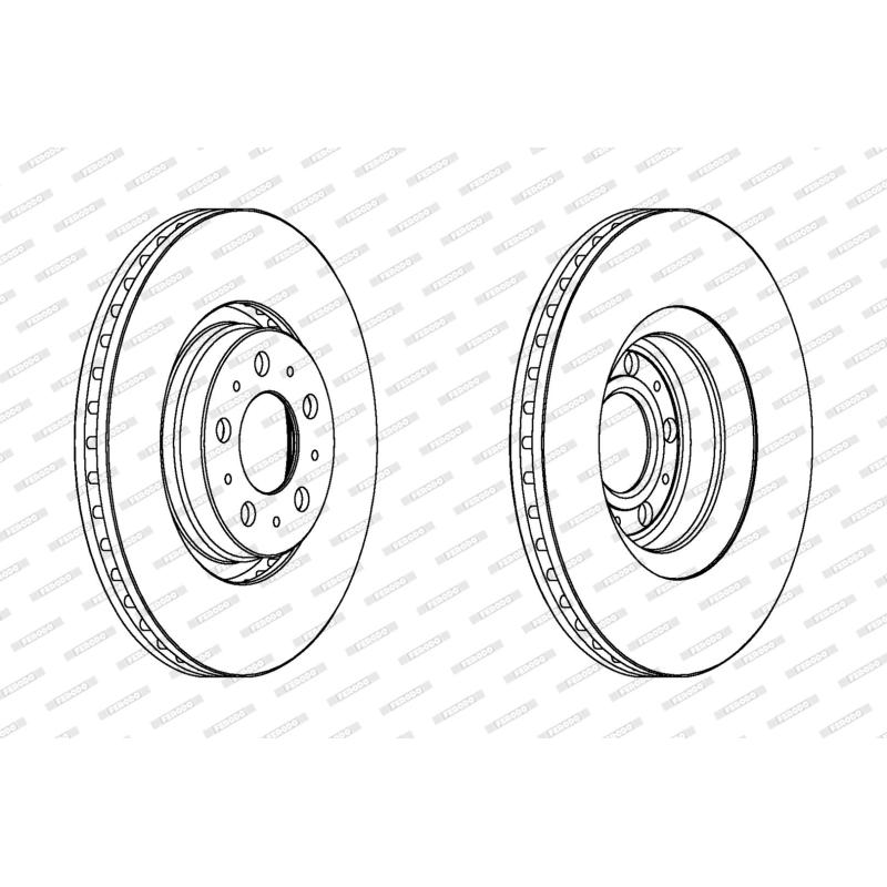 Jeu de 2 disques de frein avant FERODO DDF1426C-1 - Visuel 1