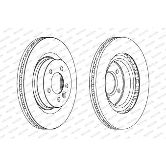 Jeu de 2 disques de frein avant FERODO OEM sdb000611 Jeu de 2 disques de frein avant FERODO OEM sdb000611