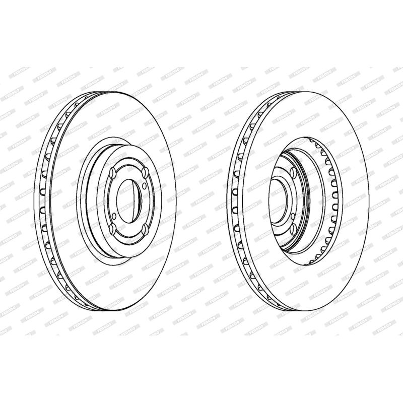 Jeu de 2 disques de frein avant FERODO DDF1461 - Visuel 1