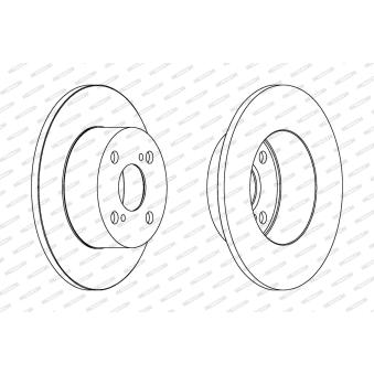 Jeu de 2 disques de frein arrière FERODO OEM 4243112190