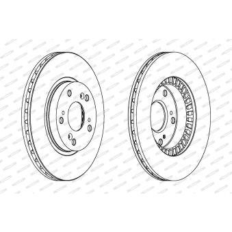 Jeu de 2 disques de frein avant FERODO OEM 45251SJHE10