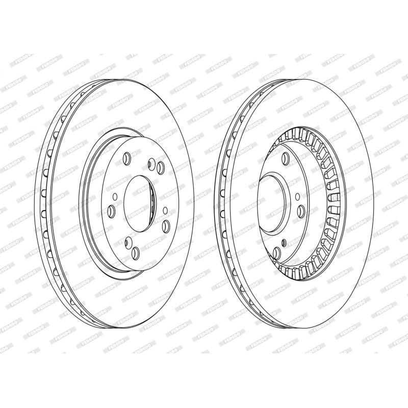 Jeu de 2 disques de frein avant FERODO DDF1496C - Visuel 1