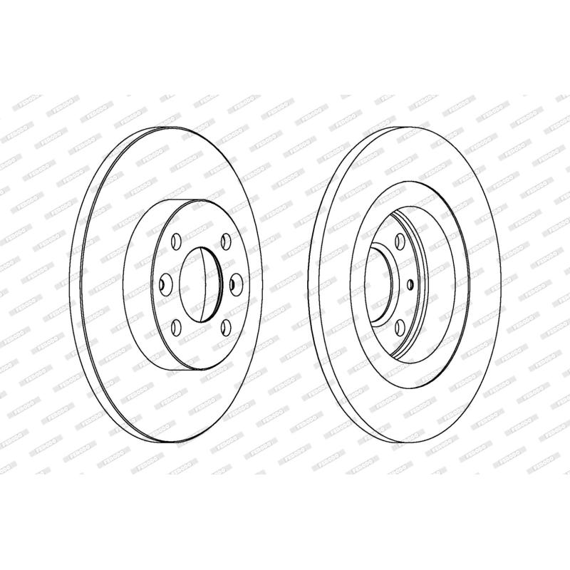 Jeu de 2 disques de frein avant FERODO DDF1502 - Visuel 1