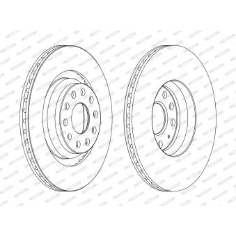 Jeu de 2 disques de frein arrière FERODO [DDF1503C]