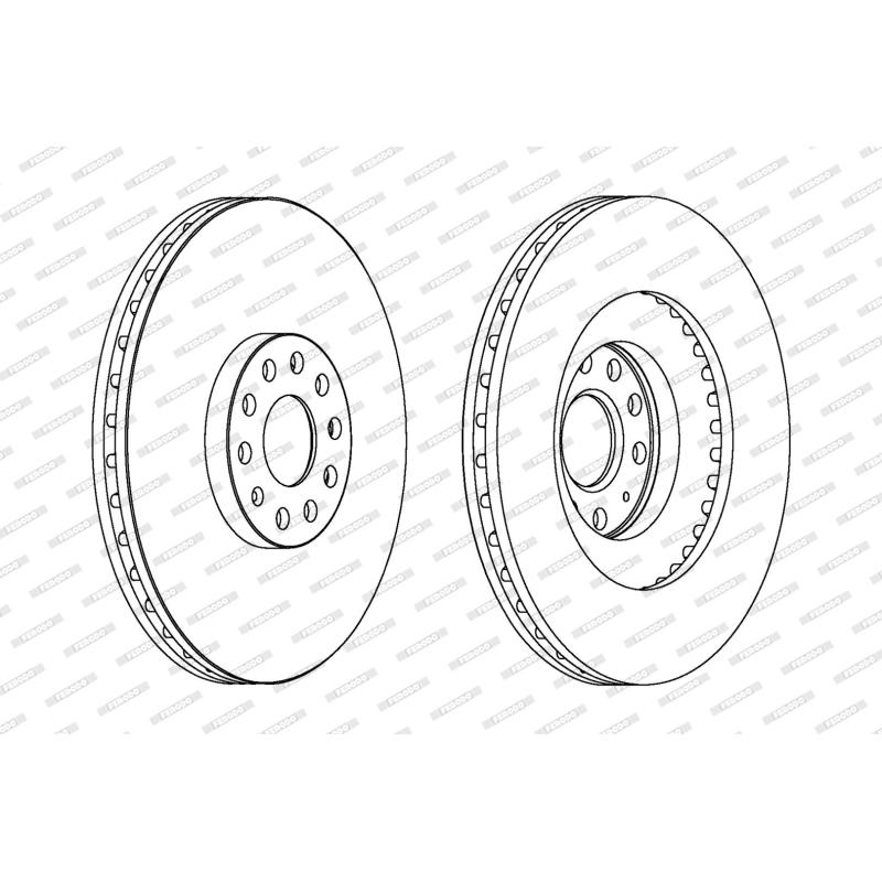 Jeu de 2 disques de frein avant FERODO DDF1504C-1 - Visuel 1