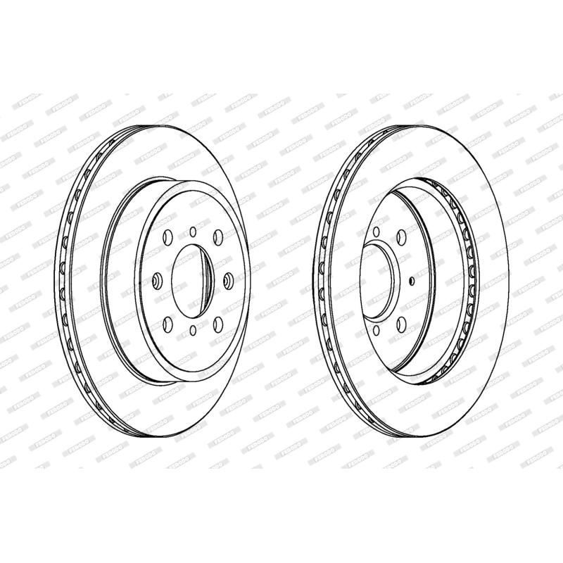 Jeu de 2 disques de frein avant FERODO DDF1509 - Visuel 1