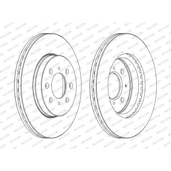 Jeu de 2 disques de frein avant FERODO OEM 45251SCC900