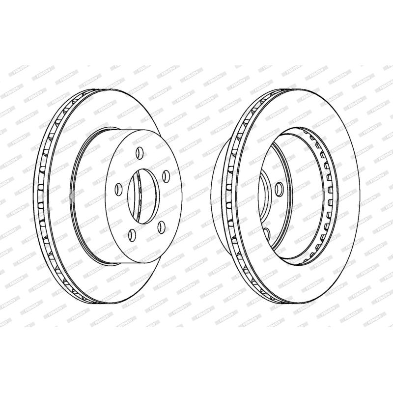 Jeu de 2 disques de frein avant FERODO DDF1525 - Visuel 1