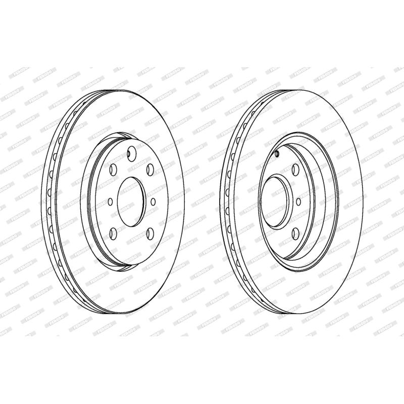 Jeu de 2 disques de frein avant FERODO DDF1527 - Visuel 1