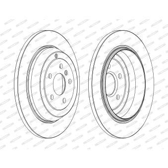 Jeu de 2 disques de frein arrière FERODO [DDF1530C]
