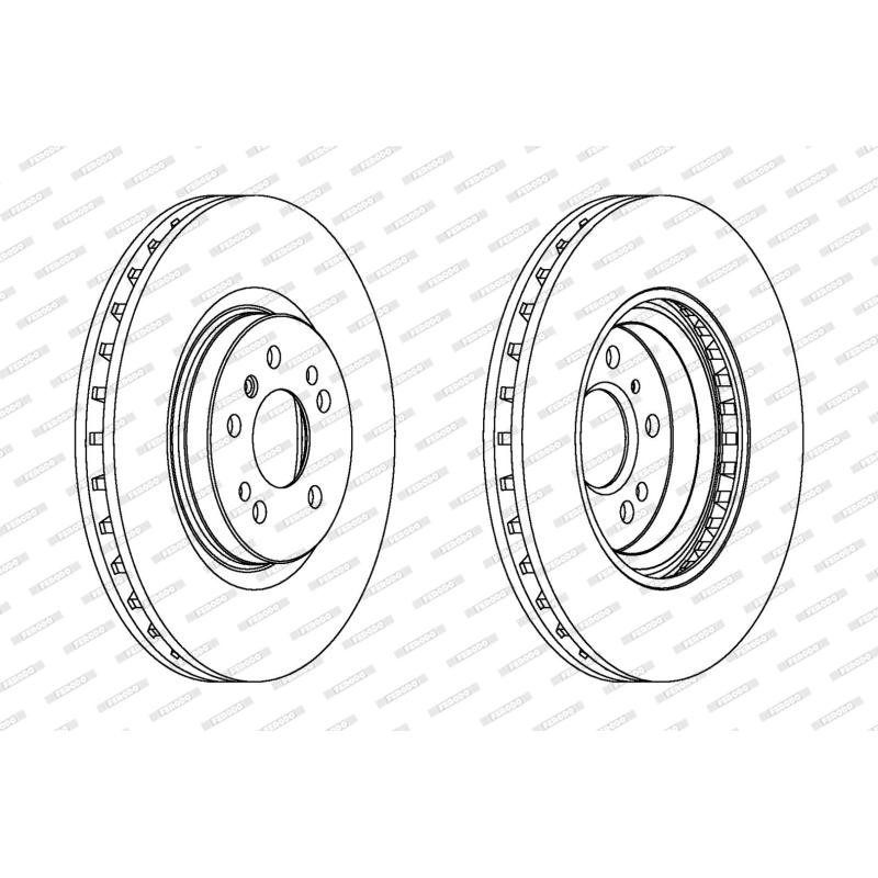 Jeu de 2 disques de frein avant FERODO DDF1533C-1 - Visuel 1