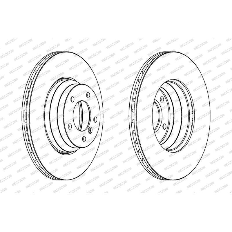 Jeu de 2 disques de frein avant FERODO DDF1535C-1 - Visuel 1