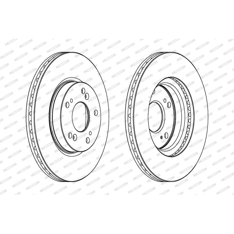Jeu de 2 disques de frein avant FERODO DDF1539C - Visuel 1