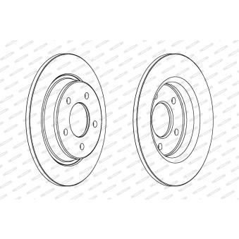 Jeu de 2 disques de frein arrière FERODO OEM C25Y26251C