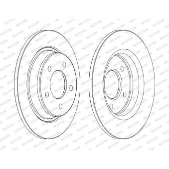 Jeu de 2 disques de frein arrière FERODO OEM C25Y26251C
