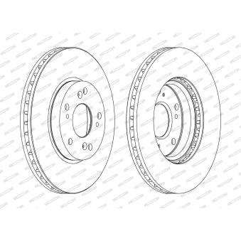 Jeu de 2 disques de frein avant FERODO OEM 45251SEAE00