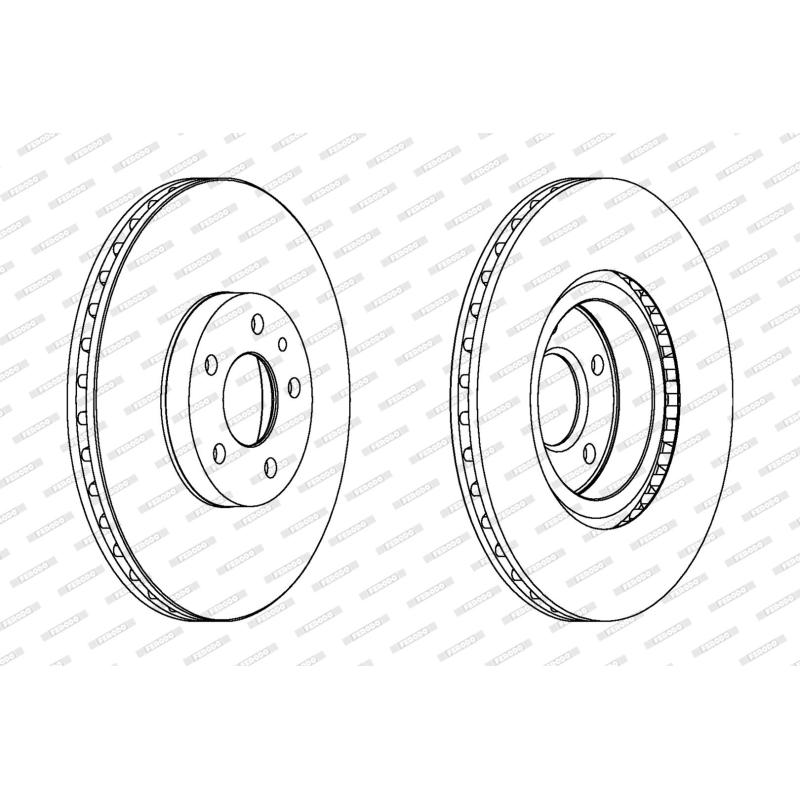 Jeu de 2 disques de frein avant FERODO DDF156C - Visuel 1