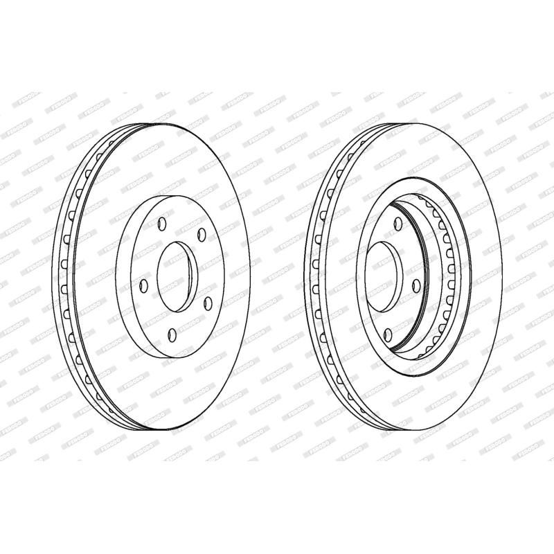 Jeu de 2 disques de frein avant FERODO DDF1589 - Visuel 1