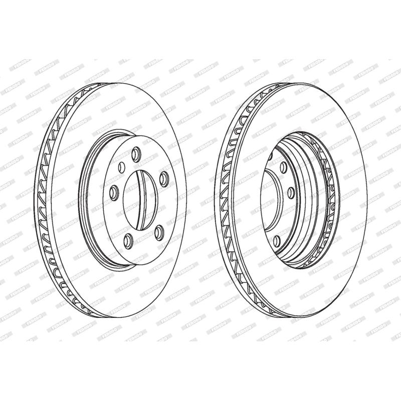 Disque de frein avant gauche FERODO DDF1591LC-1 - Visuel 1